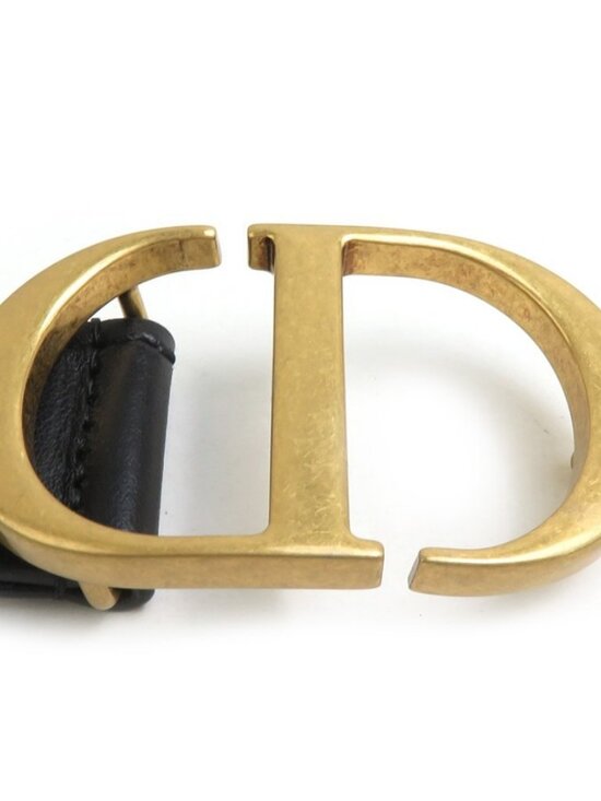 Christian Dior Belt Navy/Red/Off White/Gold Velor/Leather/Metal main image 8